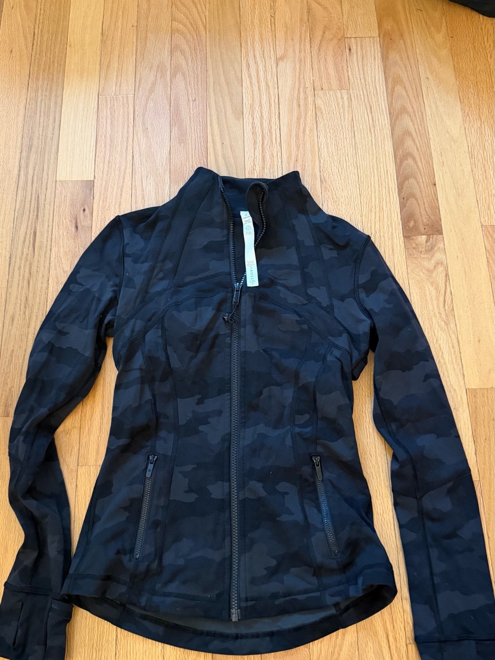 lululemon athletica Black Camo Full‑Zip Bomber Jacket